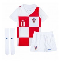 Kroatien Luka Modric #10 Fußballbekleidung Heimtrikot Kinder EM 2024 Kurzarm (+ kurze hosen)